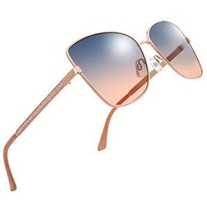 Womens Sunglasses Crystal Frame UV400 Protection Fashion Gift Box Accessory